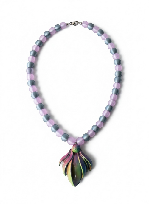 Frailejón Necklace — sculptural pendant, 3D printed in PLA. CATE, ORIGINS Collection.